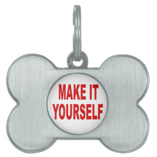 Placa Para Mascotas DIY crean su propia etiqueta de plata de encargo