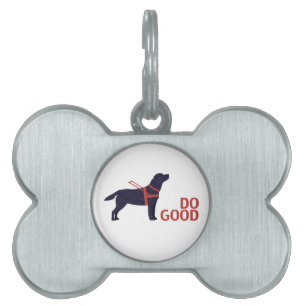 Placa Para Mascotas Do Good - Service Dog - Black Lab