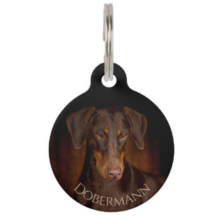 Placa Para Mascotas Dobermann