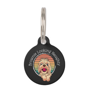 Placa Para Mascotas Dog Brownie Parece travieso