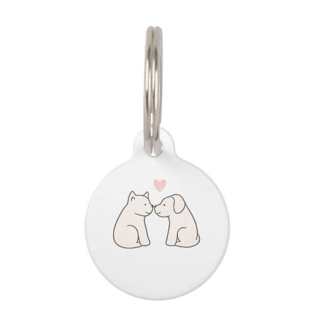 Placa Para Mascotas Dog Love (Anverso)