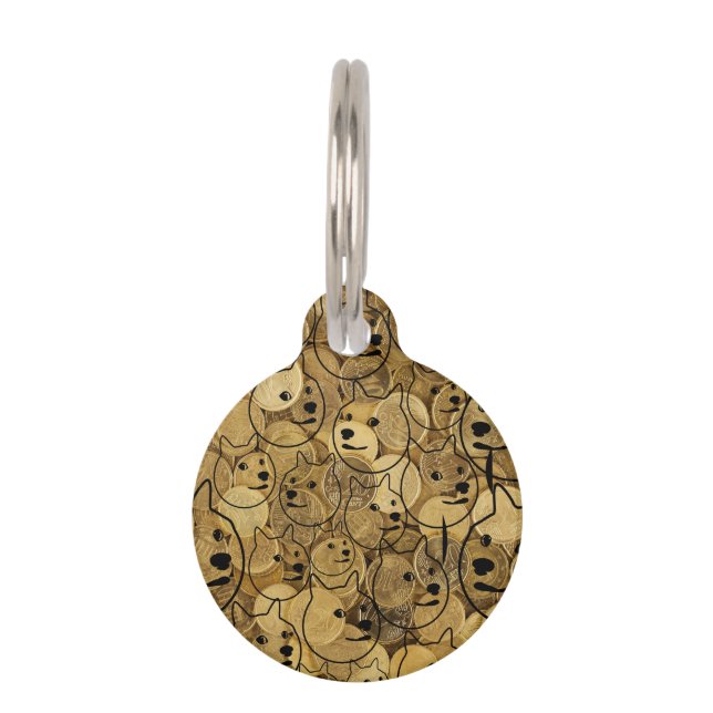Placa Para Mascotas dogecoin-doge /mascota id mascota. (Anverso)