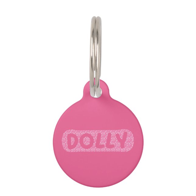 Placa Para Mascotas Dolly, nombre del traje de corazones T-Shirt (Anverso)