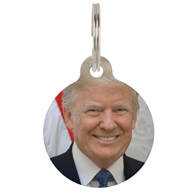 Placa Para Mascotas Donald Trump (Anverso)