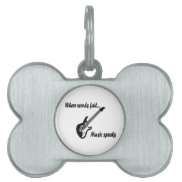 Placa Para Mascotas Donde las palabras fallan, la música habla