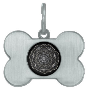 Placa Para Mascotas Doodle Delicate Floral Doilie