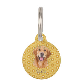 Placa Para Mascotas "Dorada para siempre Elegante Retriever Dorado Flo