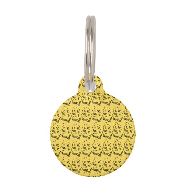 Placa Para Mascotas dorado (Anverso)