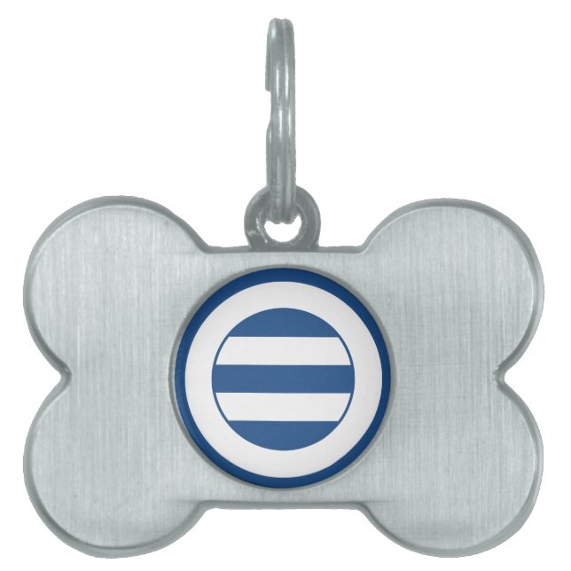 Placa Para Mascotas Dos líneas en círculo (Frente)