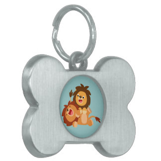 Placa Para Mascotas Dos Personalizados lascivos adorables con etiqueta