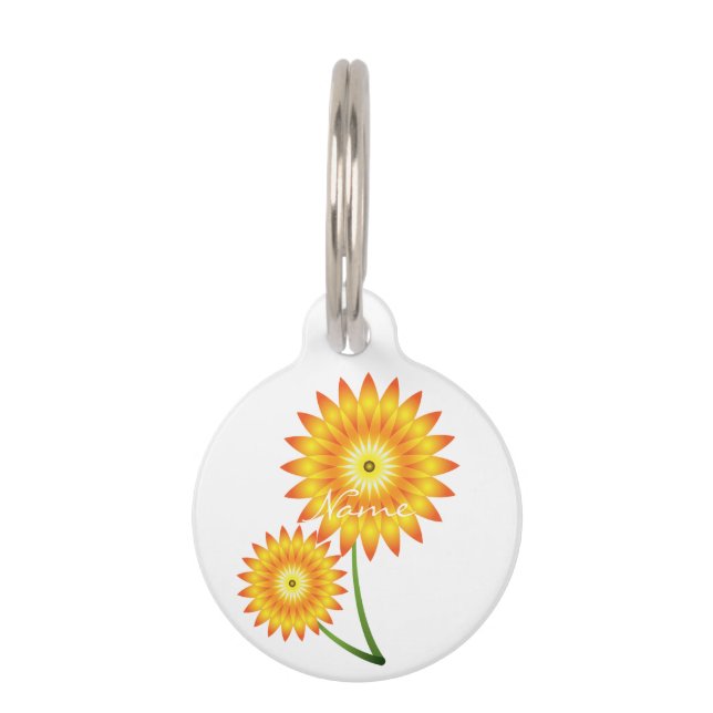 Placa Para Mascotas Dos plantas de girasol Thunder_Cove (Anverso)
