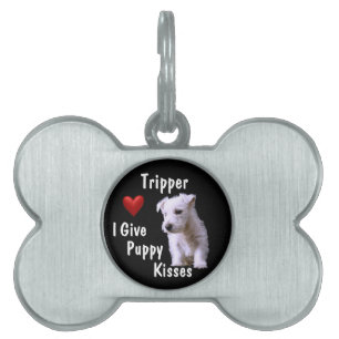 Placa Para Mascotas ¡Doy la etiqueta del mascota de los besos del