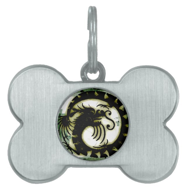 Placa Para Mascotas Dragón (Frente)