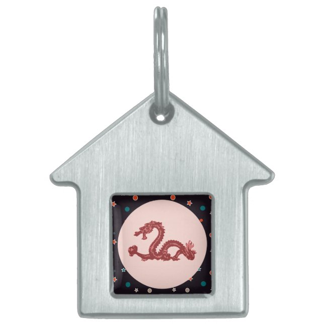 Placa Para Mascotas Dragón (Frente)