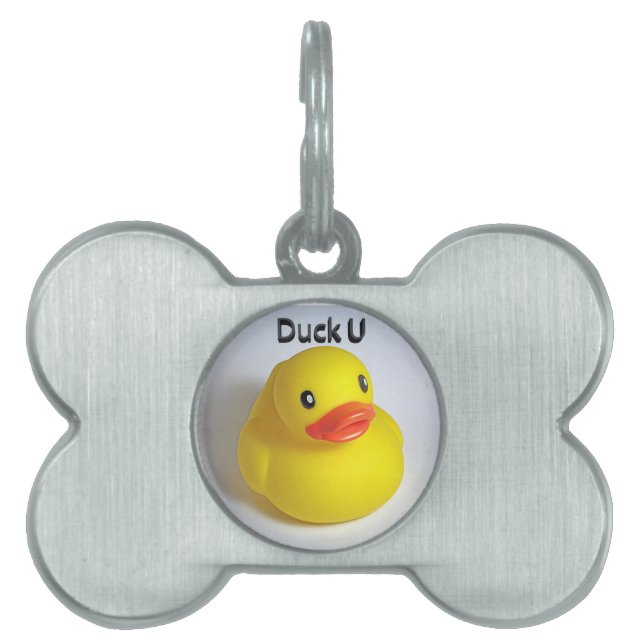 Placa Para Mascotas Duck U (Frente)