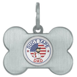 Placa Para Mascotas Duct Tape Dad - Pet Tag
