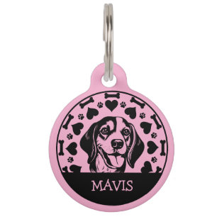 Placa Para Mascotas Dueño de Beagle Dog