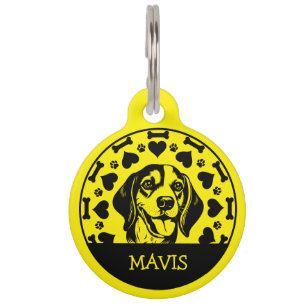 Placa Para Mascotas Dueño de Beagle Dog
