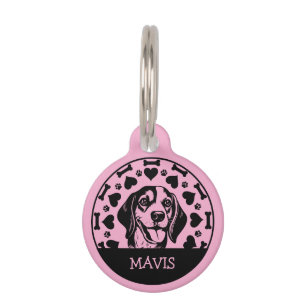 Placa Para Mascotas Dueño de Beagle Dog