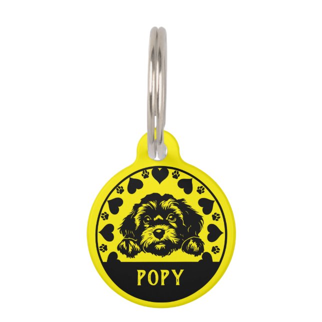 Placa Para Mascotas Dueño de perro Cavoodle (Anverso)