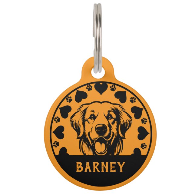 Placa Para Mascotas Dueño de perro Labrador Retriever (Anverso)