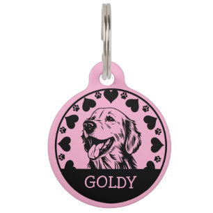 Placa Para Mascotas Dueño de perro Retriever Dorado