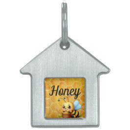 Placa Para Mascotas Dulce como una abeja melífera