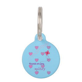 Placa Para Mascotas dwell on joy paw prints hearts and butterfly pet 
