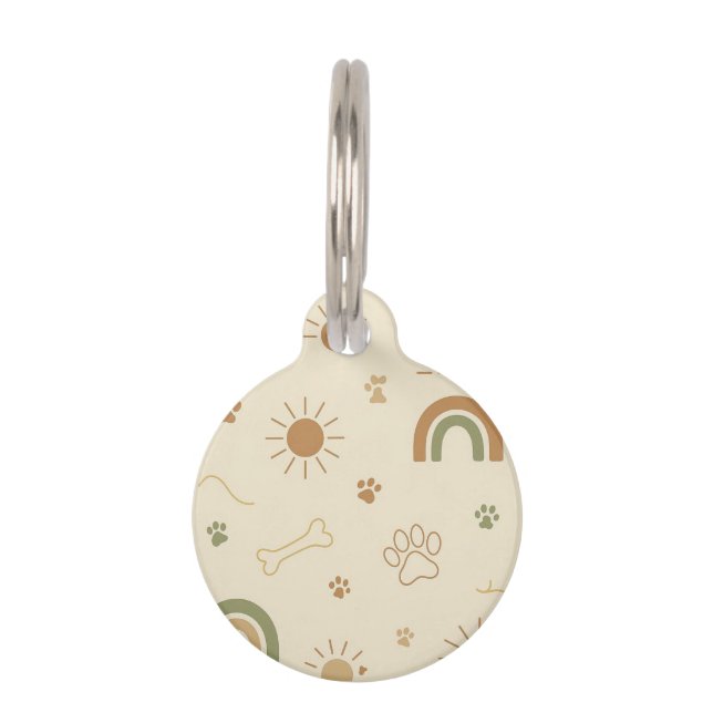 Placa Para Mascotas Earthy Paws - Resumen de Vibes Mascotas (Anverso)