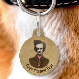 Placa Para Mascotas Edgar con escarabajo de oro