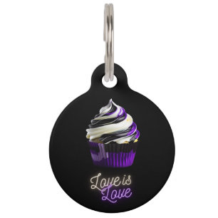 Placa Para Mascotas El amor es amor asexual etiqueta mascota personali