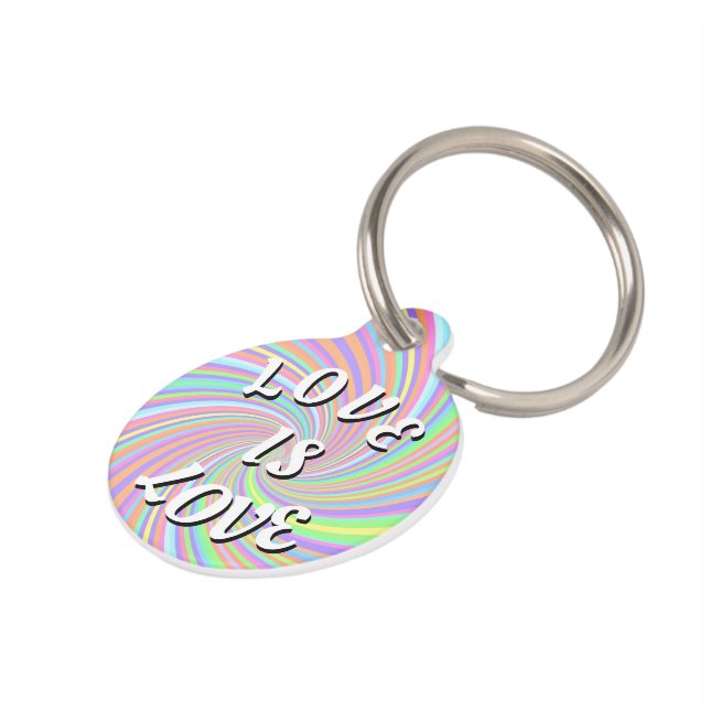 Placa Para Mascotas El Amor Es Orgullo Pride (Lateral)