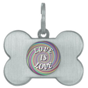 Placa Para Mascotas El Amor Es Orgullo Pride