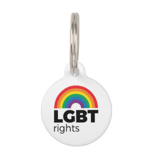 Placa Para Mascotas El arcoiris de los derechos LGBT
