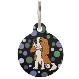 Placa Para Mascotas El arte del perro del rey Charles Spaniel