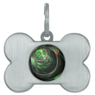 Placa Para Mascotas El arte del resumen verde mundial