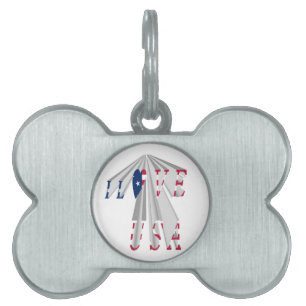 Placa Para Mascotas El ascenso del patriotismo: Amo el arte perspectiv