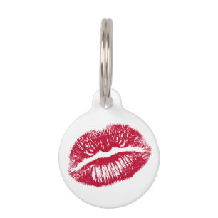 Placa Para Mascotas El beso, los labios rojos