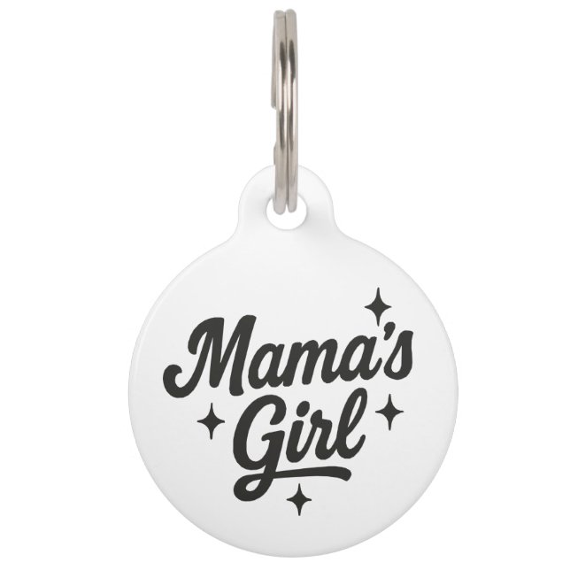 Placa Para Mascotas El Chica de mamá (Anverso)