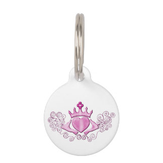 Placa Para Mascotas El Claddagh (Rosa)