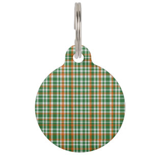 Placa Para Mascotas El Día de San Patricio la bandera de Irlanda color