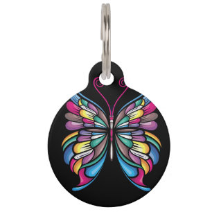 Placa Para Mascotas el diseño de la mariposa