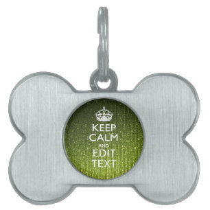 Placa Para Mascotas El encanto verde guarda calma su texto