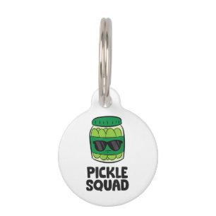 Placa Para Mascotas El equipo de Pickle Lover se escuadra divertida