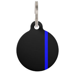 Placa Para Mascotas El estilo fino simbólico de la vertical de Blue