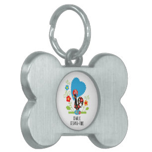 Placa Para Mascotas El gallo portugués