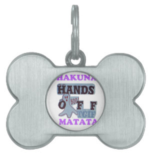 Placa Para Mascotas El GIF Hakuna Matata deja la cara graciosa de Boo