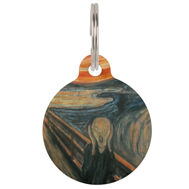 Placa Para Mascotas El grito - Edvard Munch (Anverso)