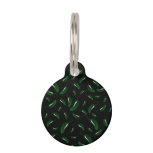 Placa Para Mascotas El jalapeno negro sazona el modelo con pimienta
