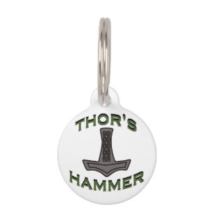Placa Para Mascotas El martillo de Thor